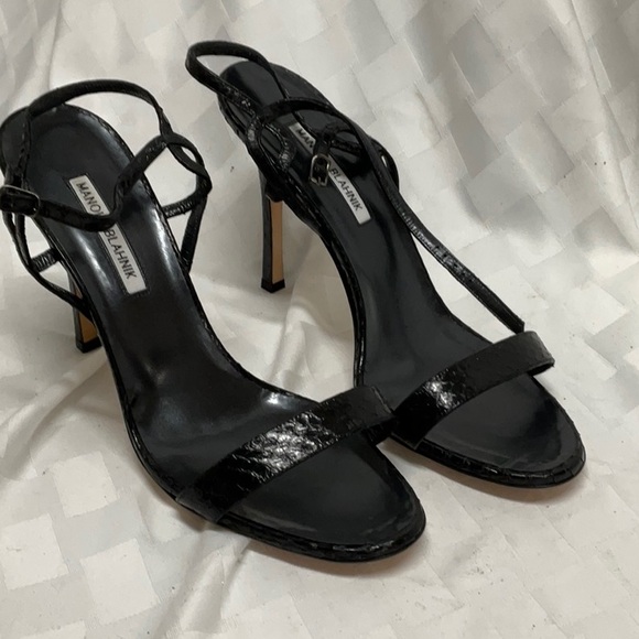 Manolo Blahnik | Shoes | Manolo Blahnik Glossy Patent Pumps  Manolo Blahnik Glossy Black Heels